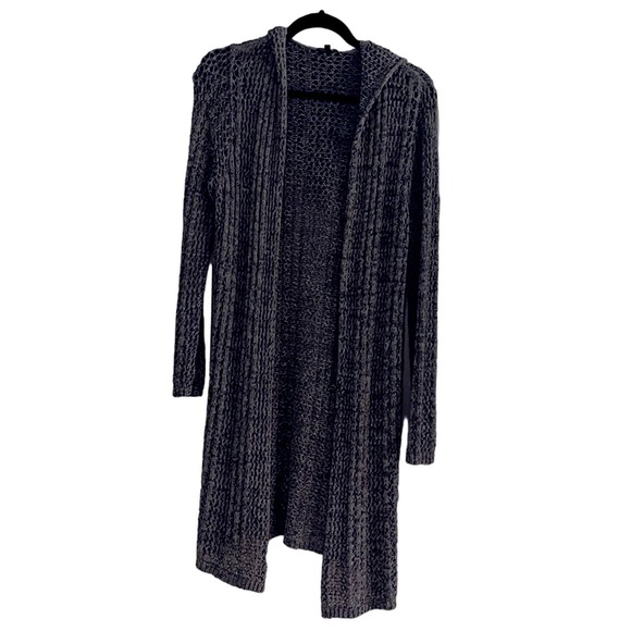 Splendid Sweaters - NWOT Splendid Light Weight Crochet Gray Hoodie Duster Sweater. Sz. S.